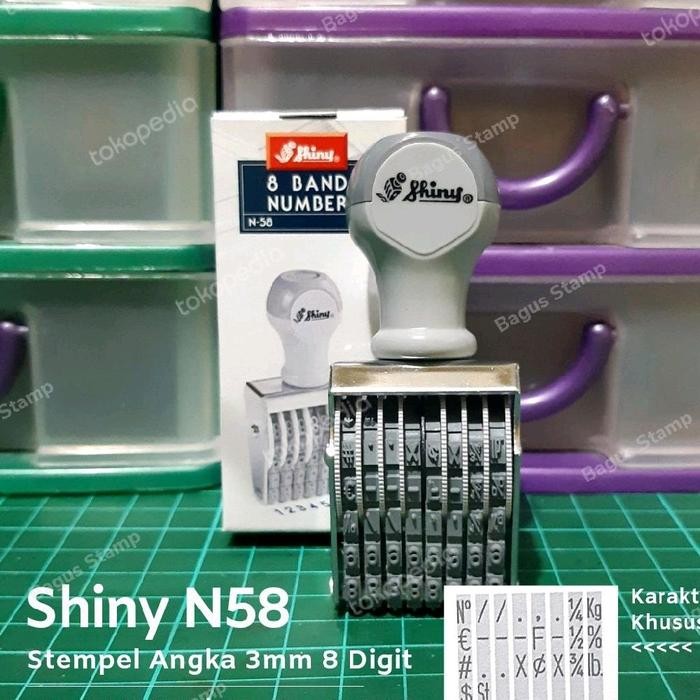 

SARI Stempel Manual Huruf Angka 8 Digit 3Mm 3 Mm Shiny N58 N 58 / N-58