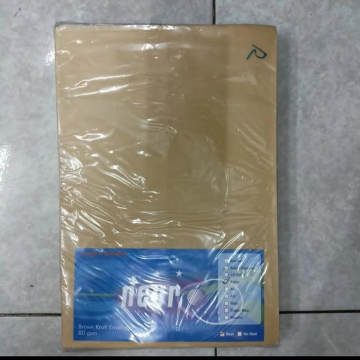

SARI Amplop Coklat Ukuran F4 Seal/Lem Per Pack