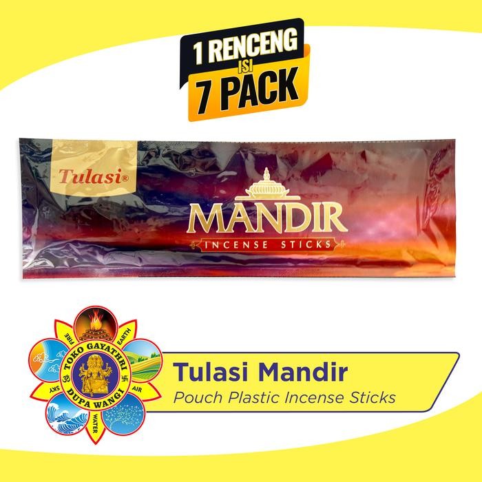 Ready Dupa India Aromaterapi Pouch Plastic - Tulasi Mandir 35 Sticks Terbaru