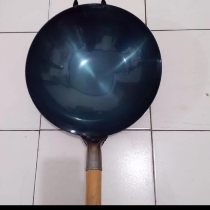 Wajan 34Cm Wajan Baja Kuali Baja Wajan Nasi Goreng Seasoning