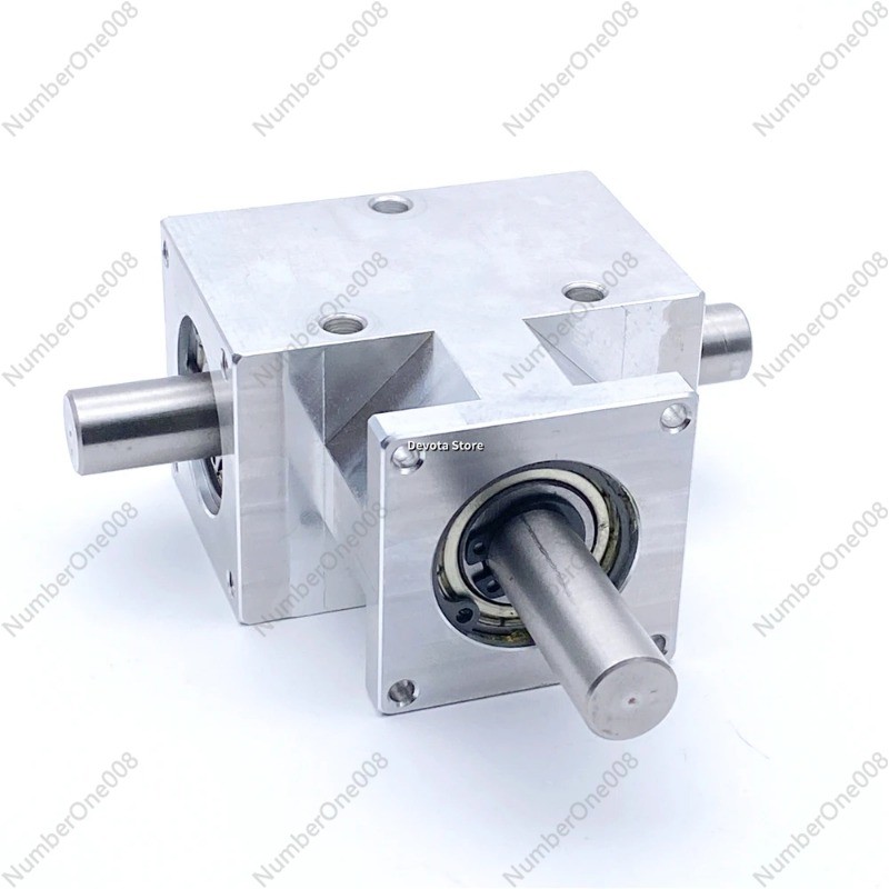 1: 1 Small Corner Device Spiral Bevel Gear 12MM Dual Output Shaft Differential Assembly Gearbox 1M