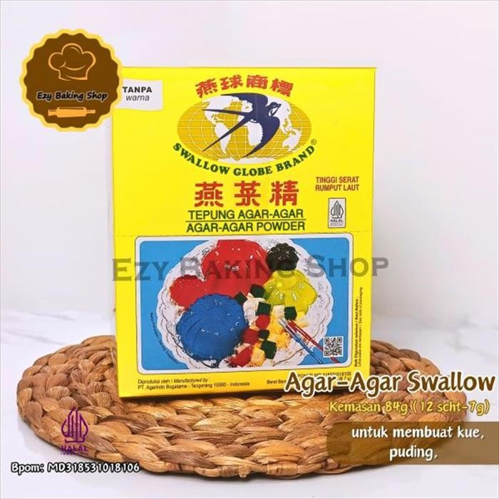 

Tepung Agar Swallow Plain Box (12Sachet)