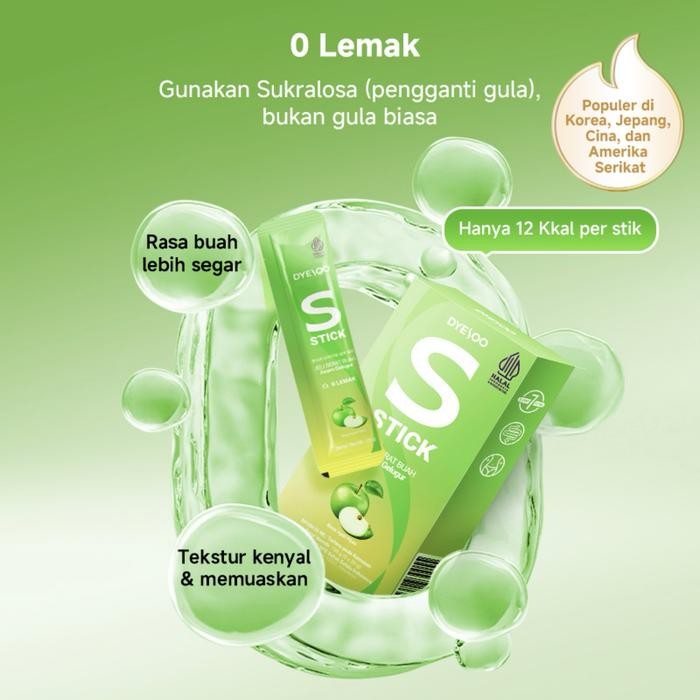 

[Sampel Eksklusif ]Dyesoo S Stick Jeli Rasa Apel Hijau 1 Box [5Pcs] - Bersertifikat Halal
