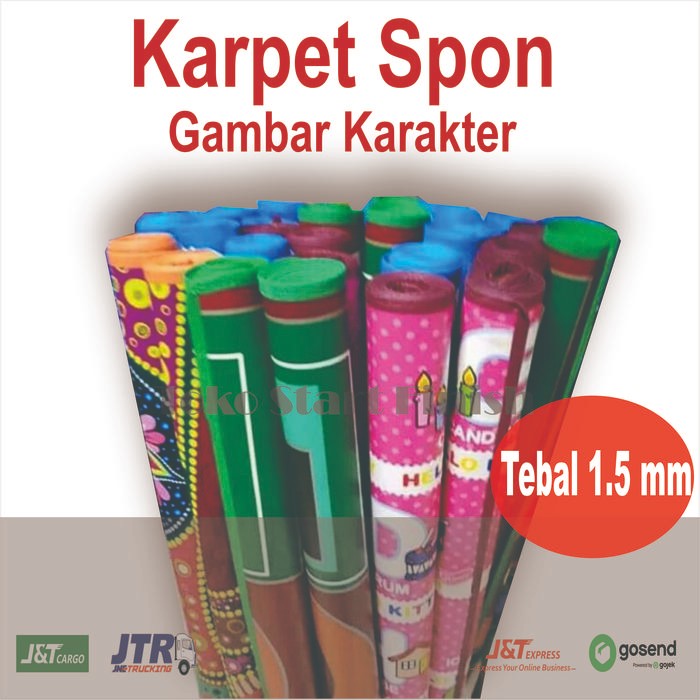 Karpet Spons Gambar 160 X 200 Tebal 1,5Mm Karpet Spon Lantai Karakter Karpet Piknik Karpet Spons