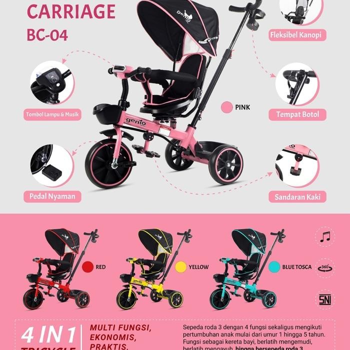 Sepeda Anak Roda Tiga Genio Musik Baby stroller
