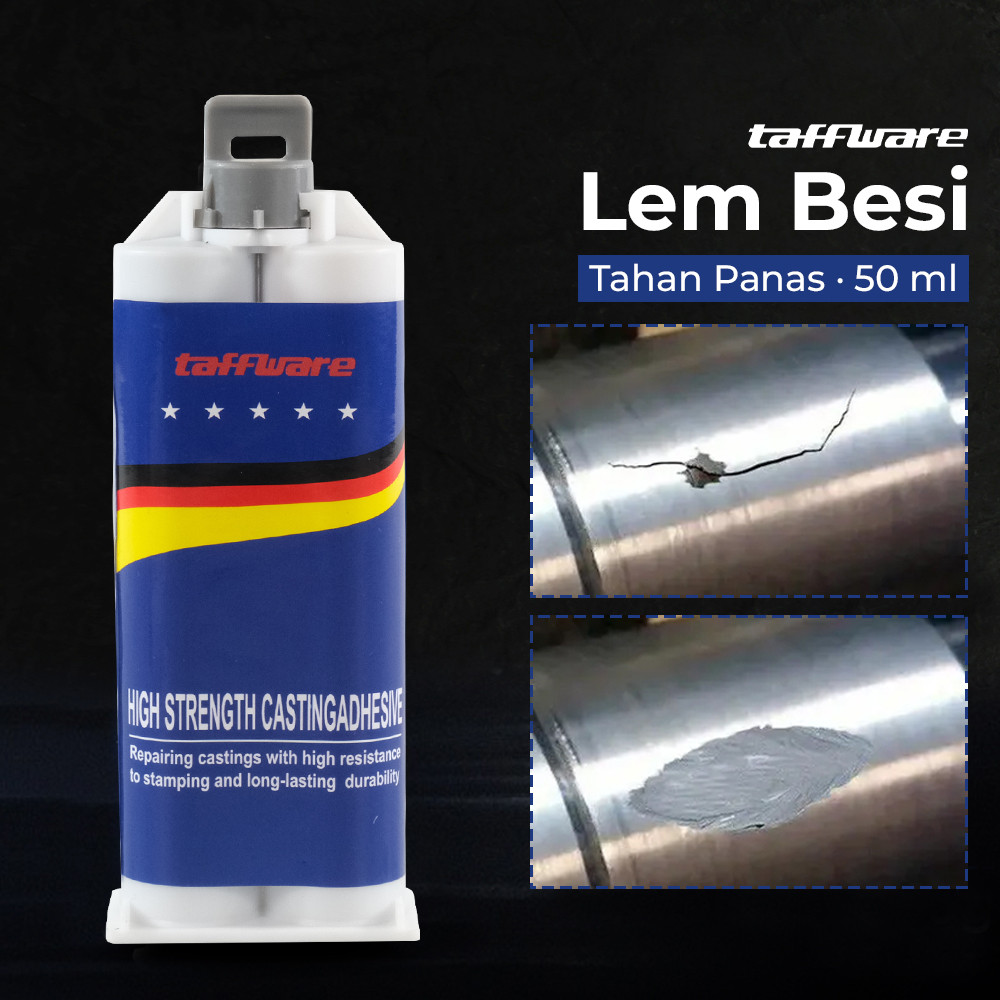 

Taffware Lem Besi Tahan Panas Glue Adhesive Industrial AB 50ml - 8896