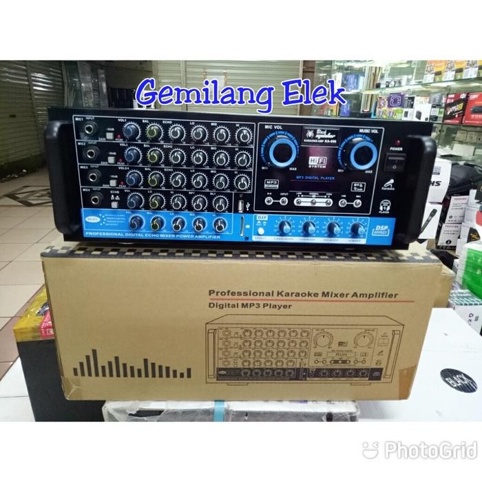 AMPLIFIER KARAOKE BLACK SPIDER KA 996 BLUETOOTH