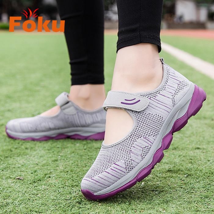 nur FOKU Sepatu Sneakers Wanita Outdoor Sepatu Wanita Model Kasual