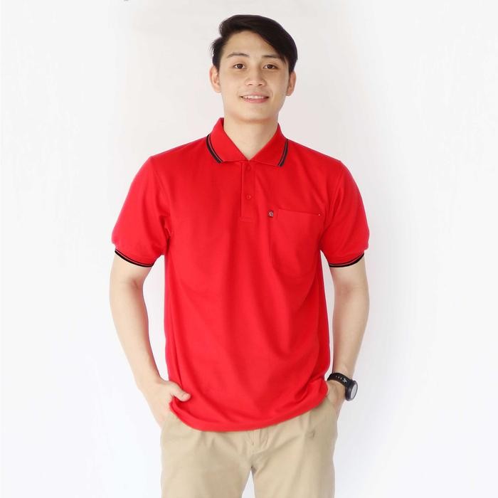 Kaos polo shirt saku dewasaatasan baju kaos kerah pria lengan pendek Panjang Distro