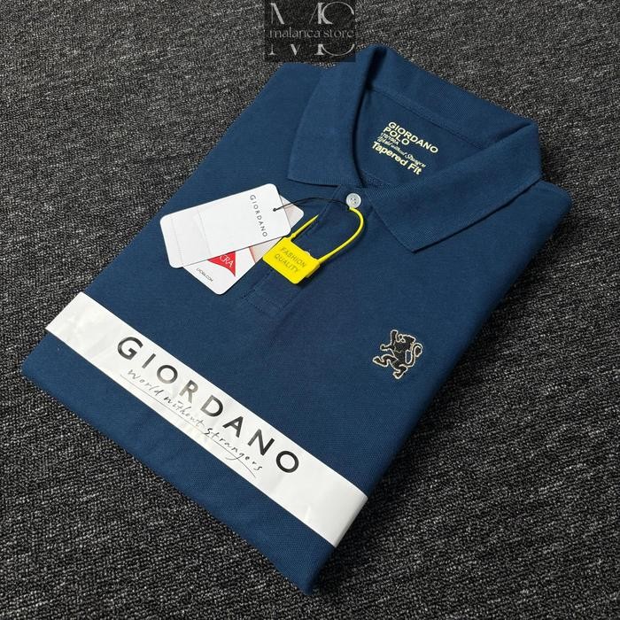 Baju Polo Giordano Man Tapered Fit Classic Mini Lion 3D / Polo Giordano Small Logo 3D Bordir Premium