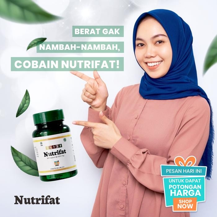 

Nutrifat Penggemuk Herbal Naikan Berat Badan Berisi Gemoy Original