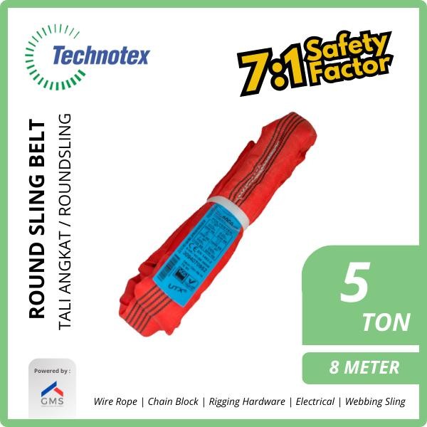 

Roundsling / Round Sling / Tali Angkat 5 Ton X 8 Meter Technotex