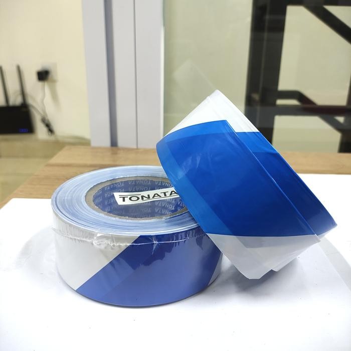 

Police Line Tonata Biru Putih / Garis Polisi 2 Inchi X 300 Meter