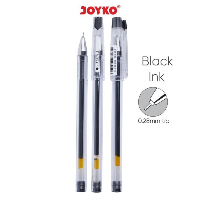 

Joyko Gel Pen Pena Pulpen GP-266 iTech I Tech 2 Gel 0.28 mm Lusinan
