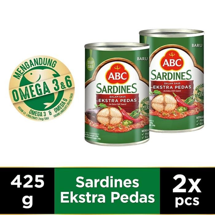 

READY ABC SARDEN SAUS EXTRA PEDAS 425G - PAKET TWIN PACK HEMAT