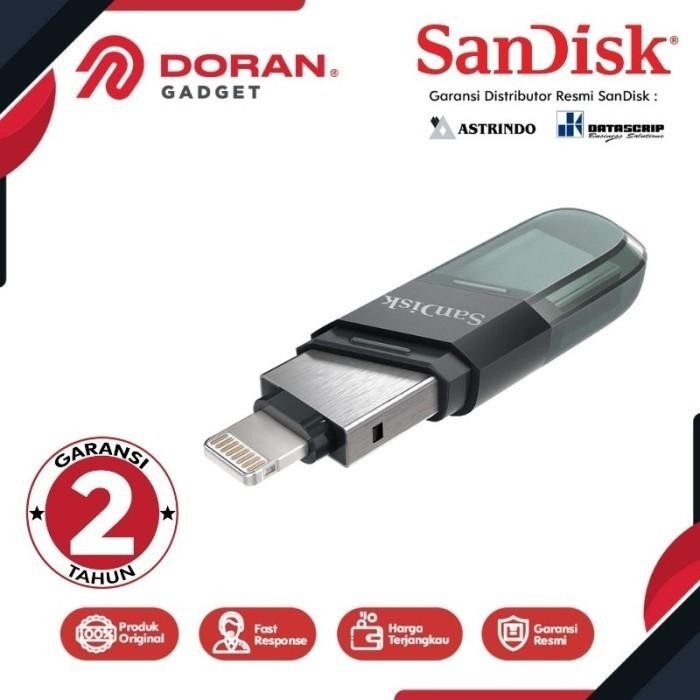 IXPAND FLIP 256GB SANDISK OTG FLASH DRIVE USB 3.1 FOR IPHONE - GARANSI