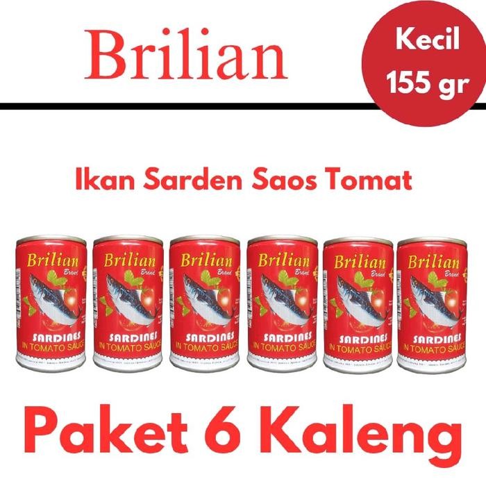 

READY PAKET 6 KALENG SARDEN BRILIAN SAUS TOMAT 155GR - SIAP MASAK PRAKTIS
