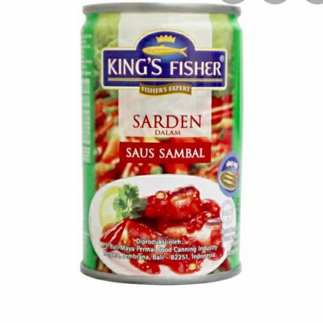 

READY SARDINE KING FISHER SAUS CABAI 425GR - IKAN KALENG PEDAS GURIH