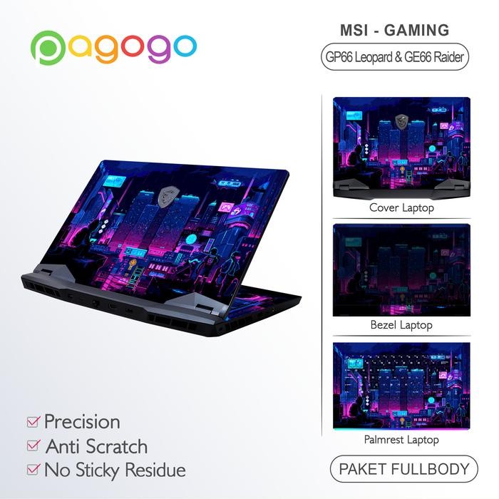 Siap Kirim Garskin Stiker Laptop MSI GE66 Raider 9S 9SF GP66 Leopard 10U 10UE Fullbody