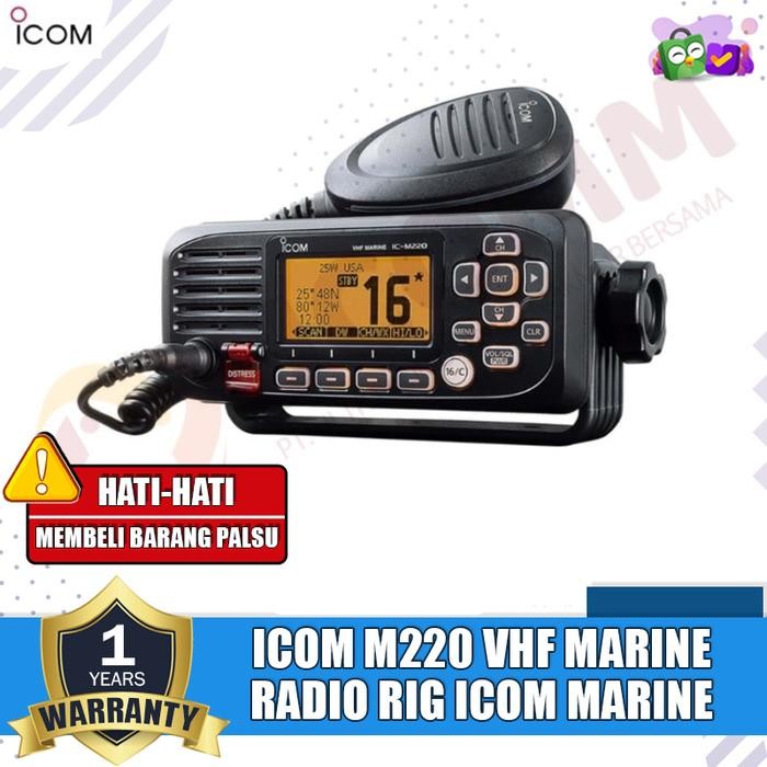 ICOM IC M220 M 220 VHF RADIO RIG MARINE ICOM M-220 ORIGINAL GARANSI