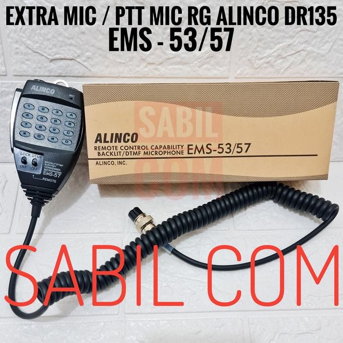 EXTRAMIC ORI RADIO RIG ALINCO DR135 DR 135 EMS-57 PTT MIC RIG EMS57