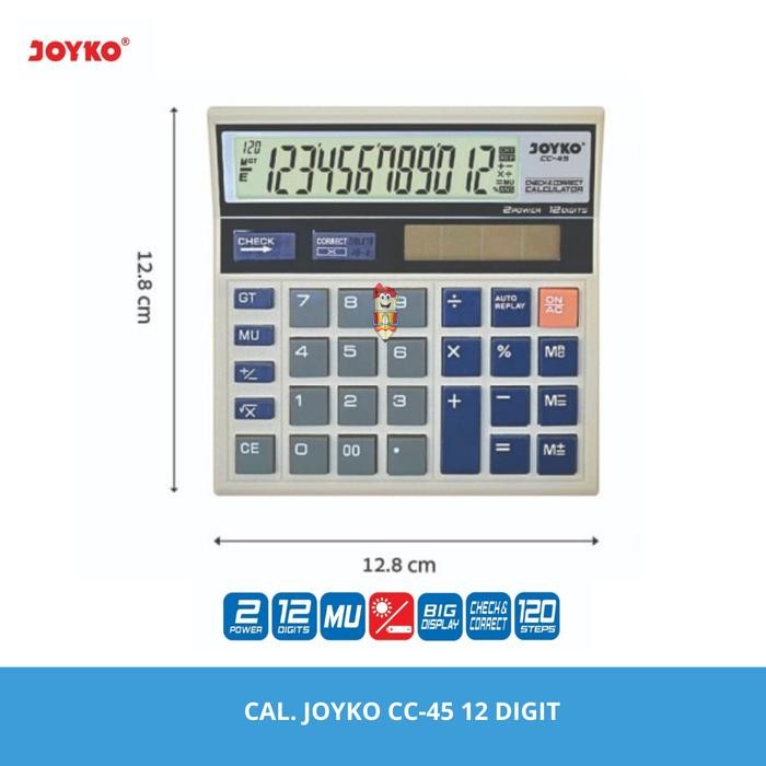 

Kalkulator Joyco CC-45 12 Digits Check Correct