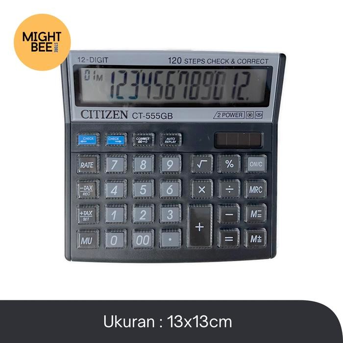 

Kalkulator Citizen CT 555GB - Kalkulator Dagang - Kalkulator 12 Digit