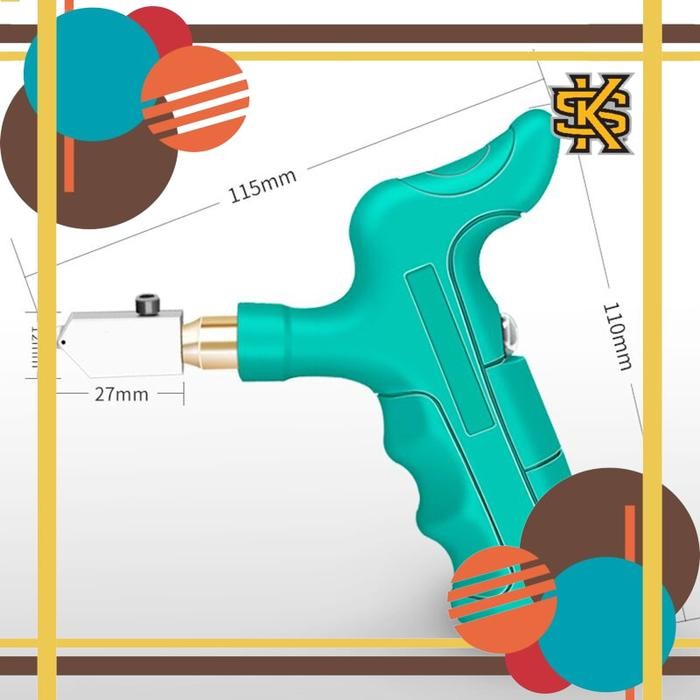 

Knifezer Pisau Pemotong Keramik Glass Diamond Cutter Tile Ai3032 Green