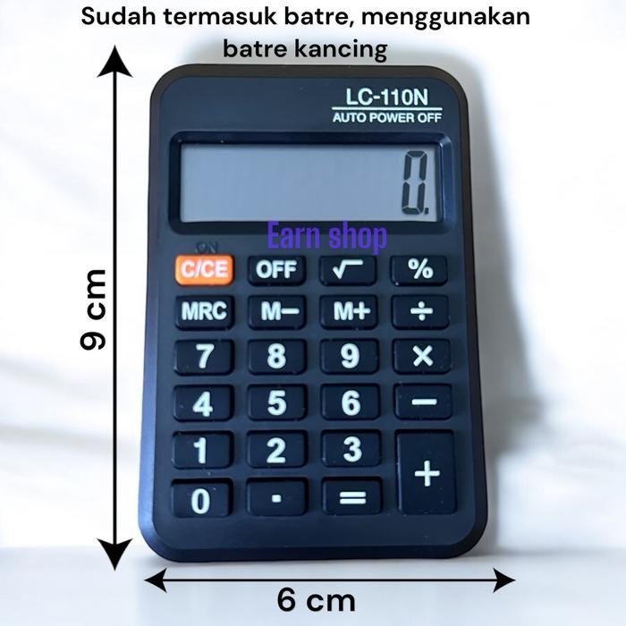 

KALKULATOR MINI LC-110N SUDAH TERMASUK BATRE