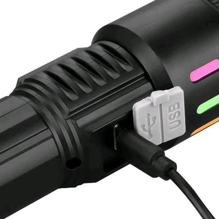 Senter 5 Mode Super Light / Senter Led Zoom Rechargeable / Senter Mini Led Super Terang High Power