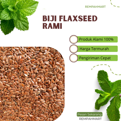 

10g Biji Rami Coklat Brown Flaxseed Premium / Flax Seed Brownd Rami Lin Kesehatan Rempahmart
