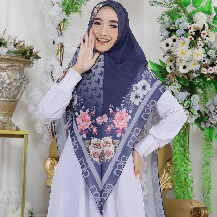 pita NOLA - Khimar Printing Sultan Motif Bunga Vol 07 Ceruty Muslim Ceruti Layer Syari Kerudung