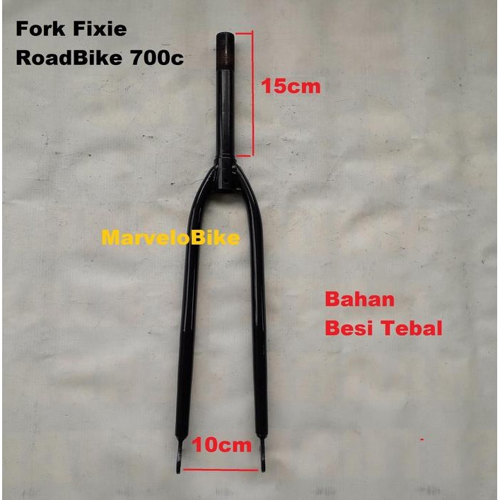Fork Sepeda Fixie RoadBike 700c Ukuran Standar 22.2mm Besi