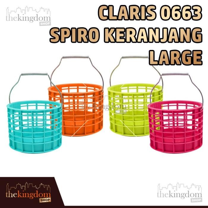 

Baru Keranjang Plastik Serbaguna Claris 0663 Cool Spiro Basket Wadah Sabun Mandi