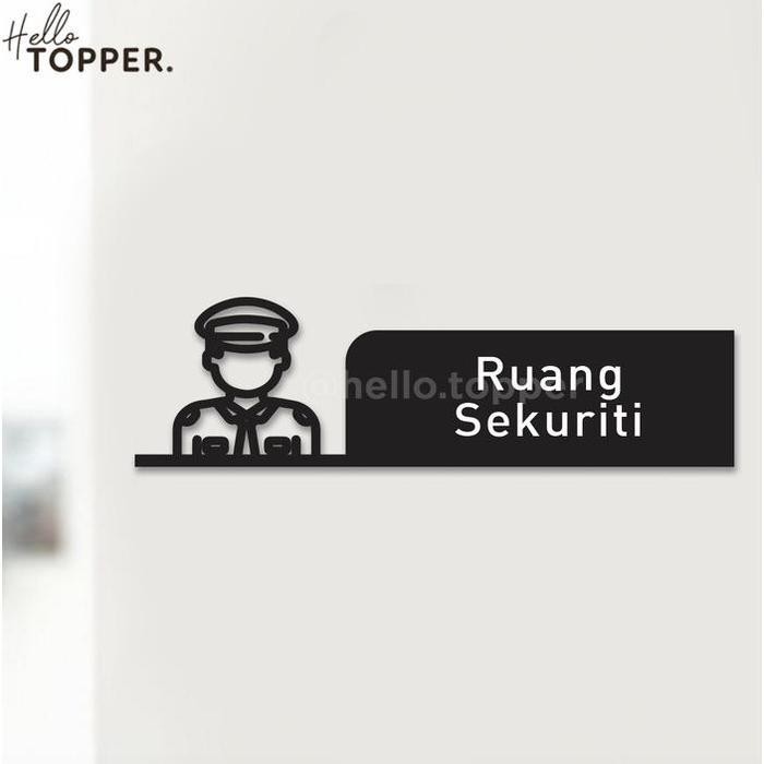 

Baru Sign Akrilik Ruang Sekuriti Hollow UV Print Sign Board Keamanan