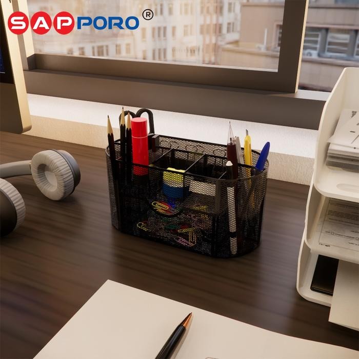 

Baru SAPPORO ROSTA Office Desk Organizer Besi Tempat Alat Tulis Multifungsi