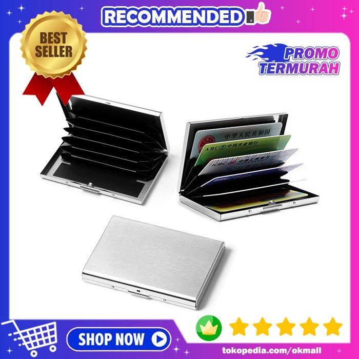 

Baru Dompet Kartu Kredit ATM ID Card Holder Slim Aluminium Organizer
