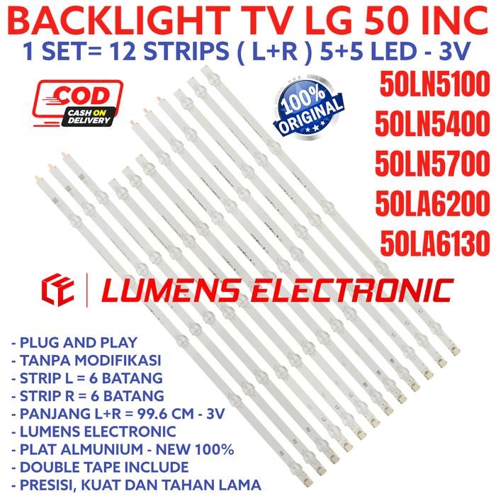 BACKLIGHT TV LED LG 50 INC 50LN5400 50LN5100 50LN5700 50LA6200 50LA6130 50LN 50LA LAMPU BL LED TV LG