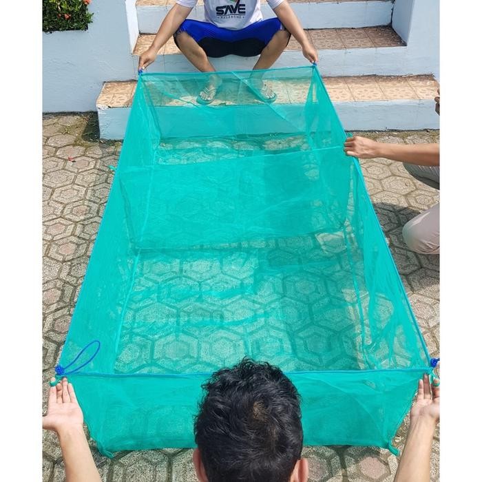 Karamba Tempat Sortir Ikan Ukuran 200X100X50 Cm Keramba Ikan Bersekat