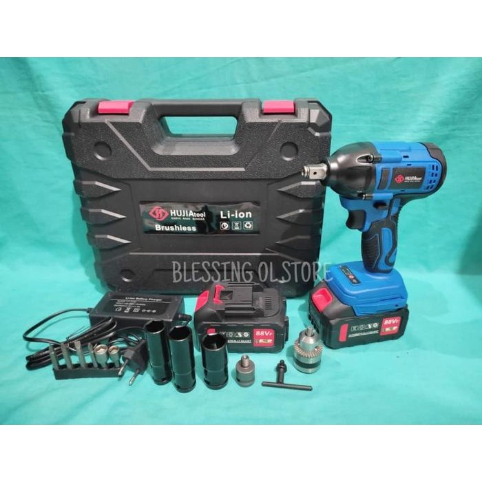 Cordless Impact Wrench J88 Brushless Jld Tool//Impact Wrench 2 Baterai