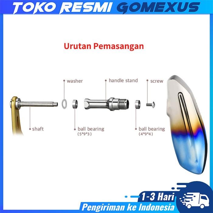 Gomexus 105Mm Saltwater Type T-Bar Titanium Handle Knob Digunakan Untuk Shimano Ocea Conquest