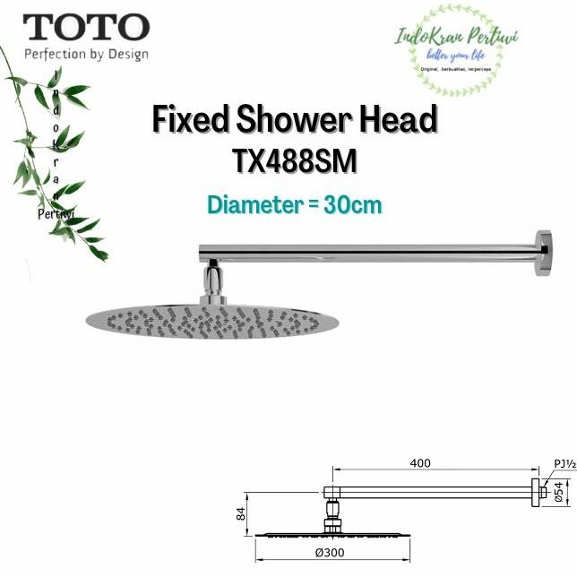 Wall Shower TOTO TX488SM / Shower mandi Tanam TOTO (Wall Shower Type)