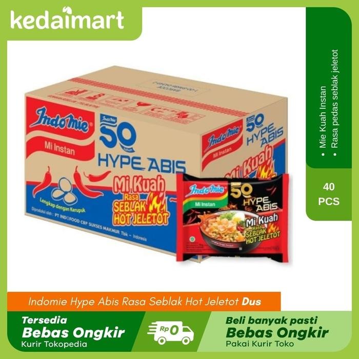 

Indomie Hype Abis Rasa Seblak Hot Jeletot Dus Isi 40