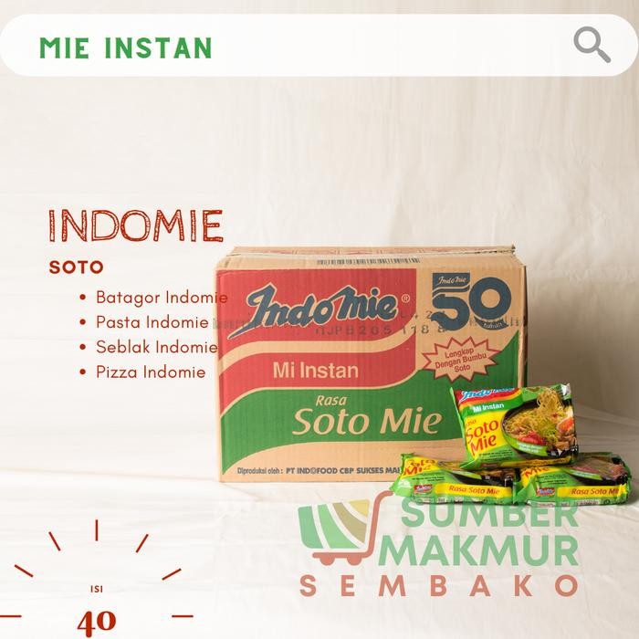 

Indomie Mie Instant Sejuta Umat Indonesia Kemasan Hemat [40 Pcs/Dus]