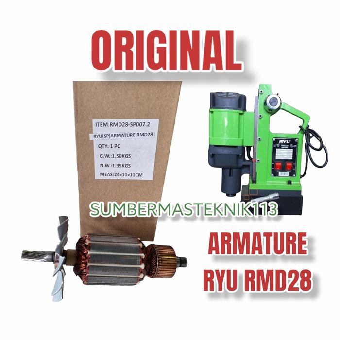 ARMATURE RYU RMD28 ANGKER MESIN BOR MAGNET RYU RMD 28 ORIGINAL RYU