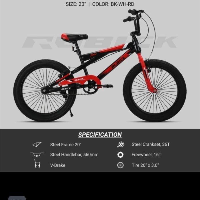 Sepeda Bmx 20 In Rubick rx New