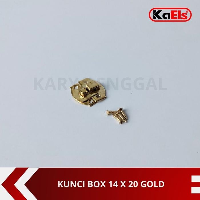 Kunci Pengait Box Gold Kecil / Kunci Box / Pengait Kotak Tipis