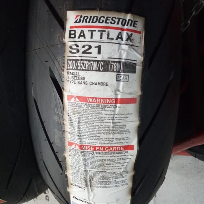 Ban Luar Battlax S21 Ukuran 200/55-17 Battlax Tubeless