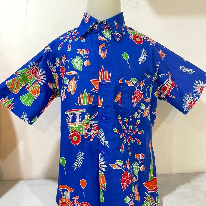 (Allthebest) BAJU BATIK SERAGAM ANAK MOTIF ONDEL - ONDEL