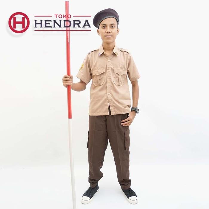 (Allthebest) Tongkat pramuka / Toya pramuka bahan kayu randu polos dan merah putih